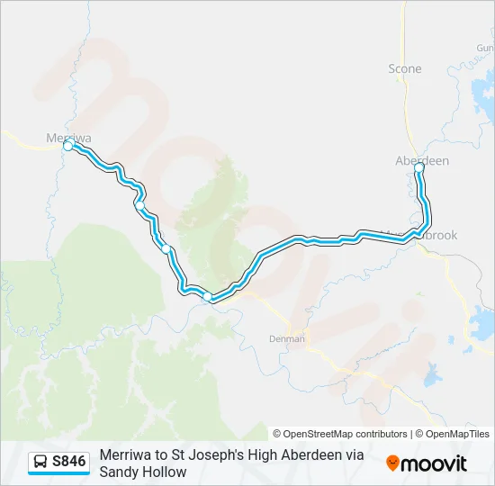 S846 Bus Line Map