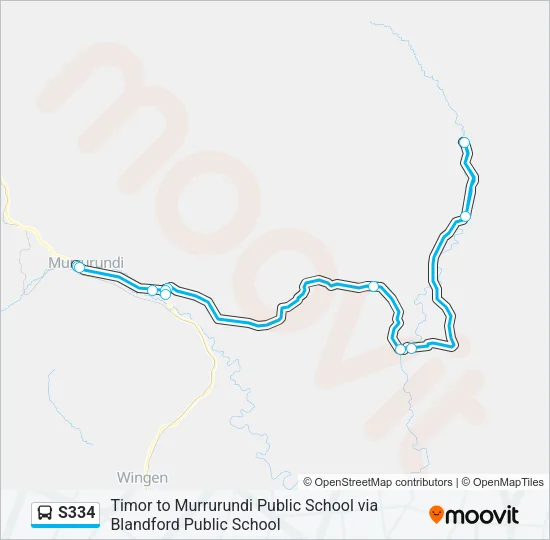 S334 Bus Line Map