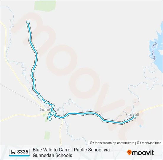 S335 Bus Line Map
