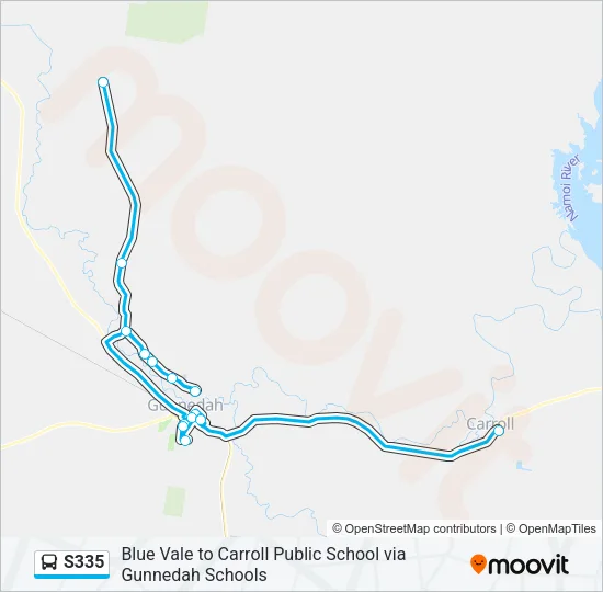 S335 Bus Line Map