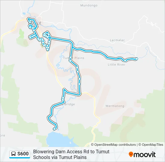 S600 Bus Line Map