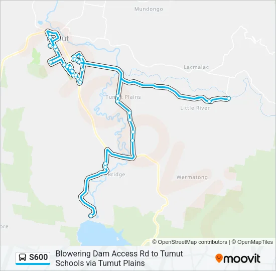 S600 Bus Line Map