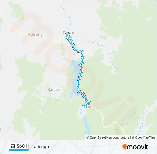 S601 Bus Line Map