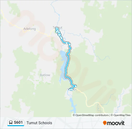 S601 Bus Line Map