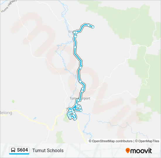 Mapa de S604 de autobús