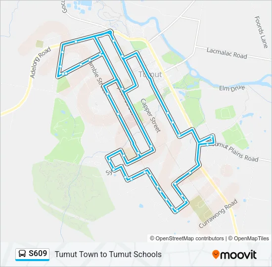 S609 Bus Line Map