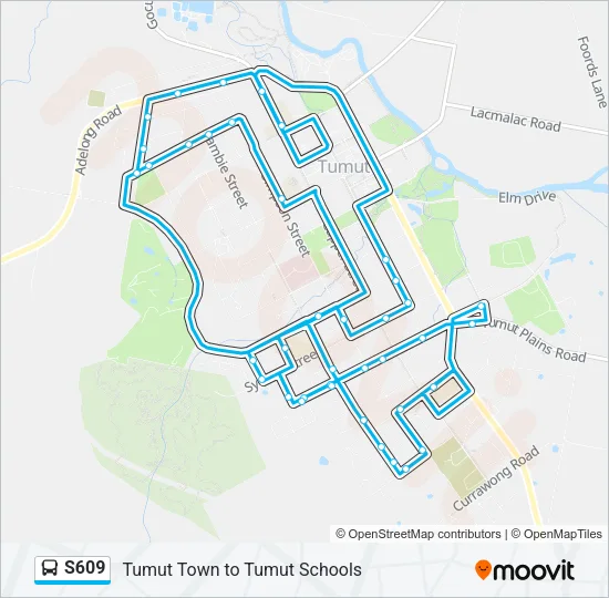 S609 Bus Line Map