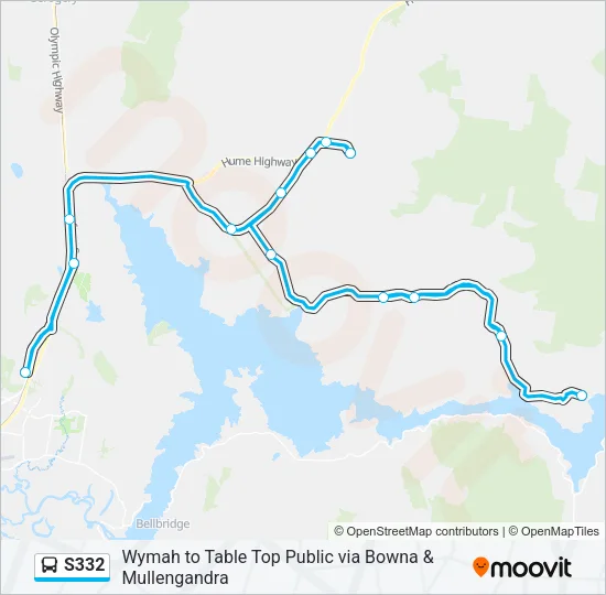 S332 Bus Line Map
