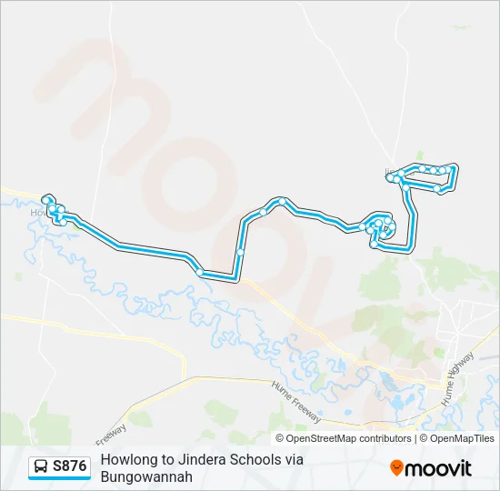 S876 Bus Line Map