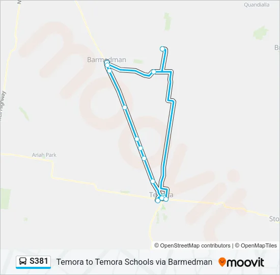 S381 Bus Line Map