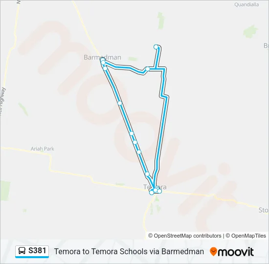S381 Bus Line Map