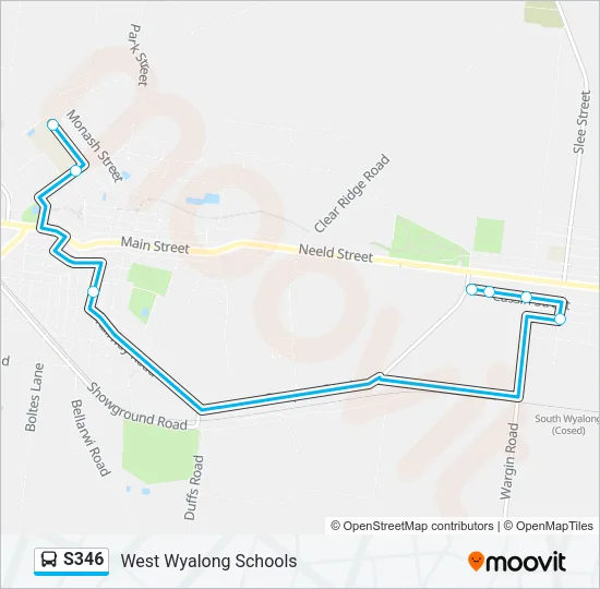 S346 Bus Line Map