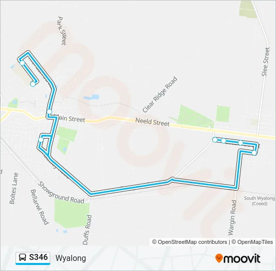 S346 Bus Line Map