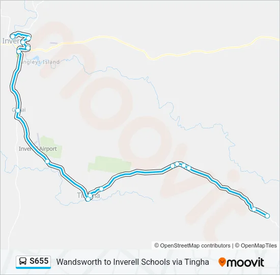 S655 Bus Line Map