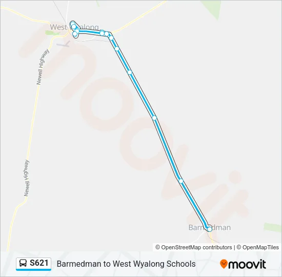 S621 Bus Line Map