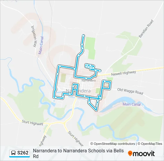 S262 Bus Line Map