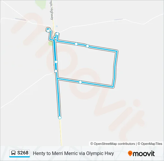 S268 Bus Line Map