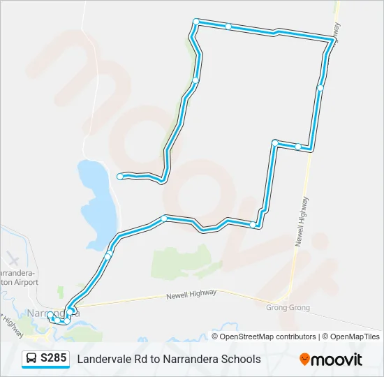 S285 Bus Line Map