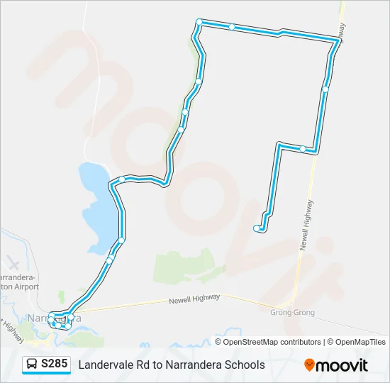 S285 Bus Line Map