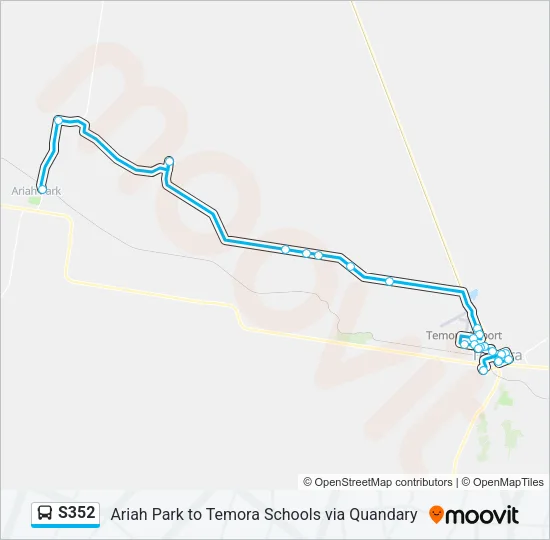 S352 Bus Line Map