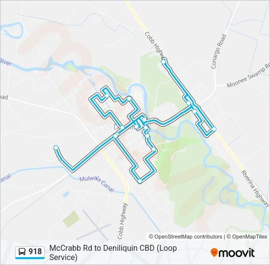 918 Bus Line Map