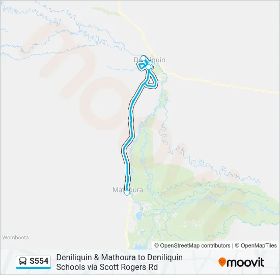 S554 Bus Line Map