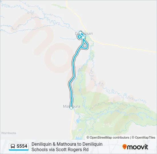 S554 Bus Line Map