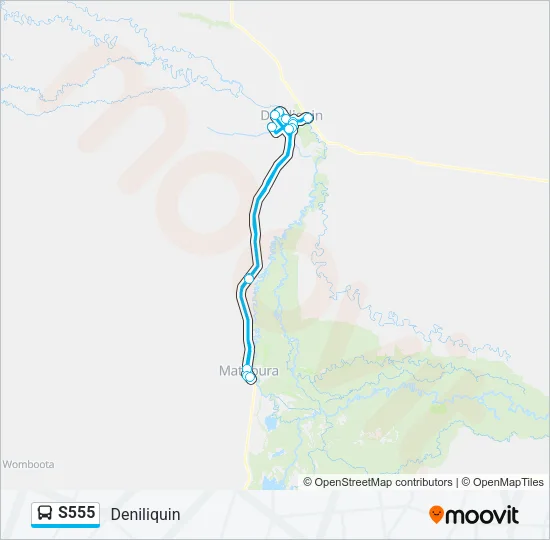 S555 Bus Line Map