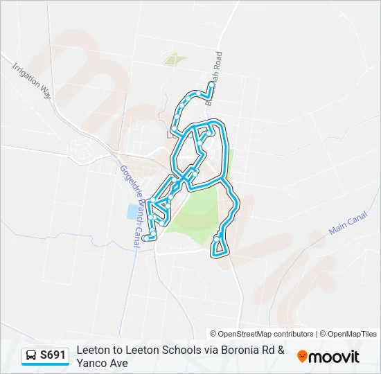 S691 Bus Line Map