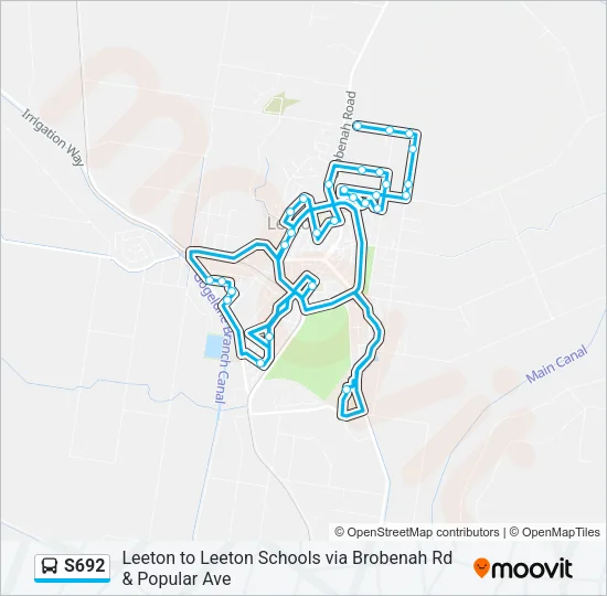 S692 Bus Line Map