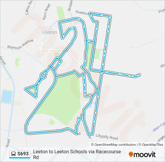 S693 Bus Line Map
