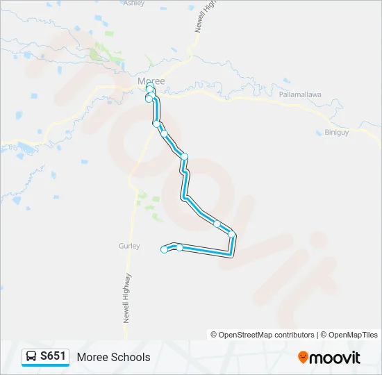 S651 Bus Line Map