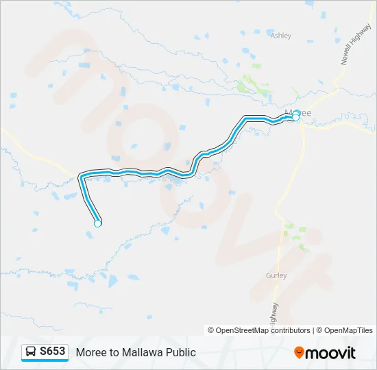 S653 Bus Line Map