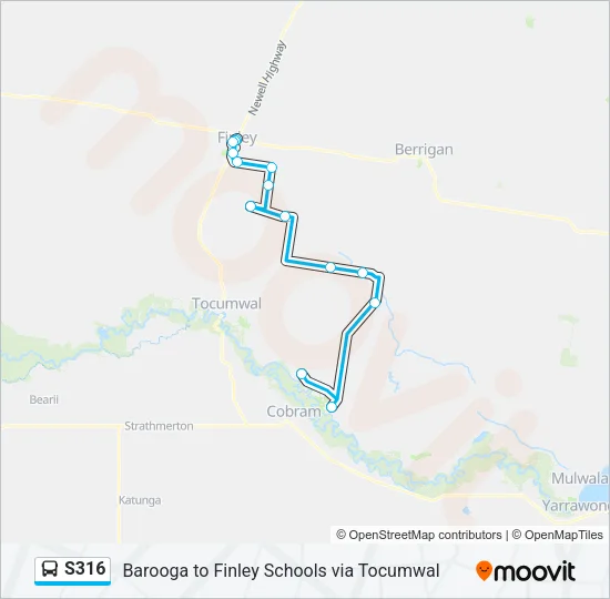 S316 Bus Line Map