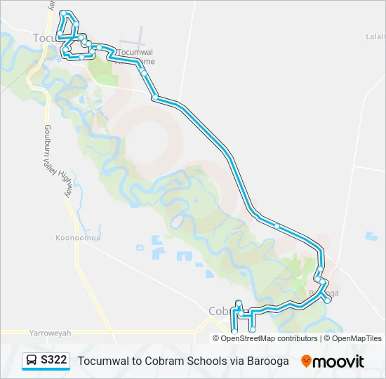 S322 Bus Line Map