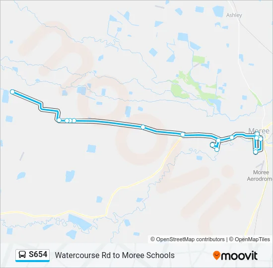 S654 Bus Line Map