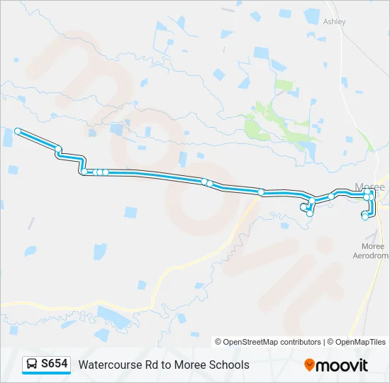 S654 Bus Line Map
