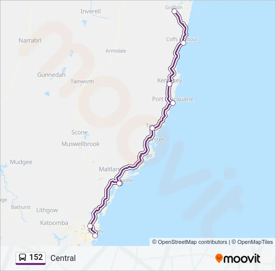152 Bus Line Map