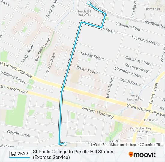 2527 Bus Line Map