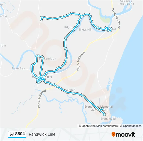 S504 Bus Line Map