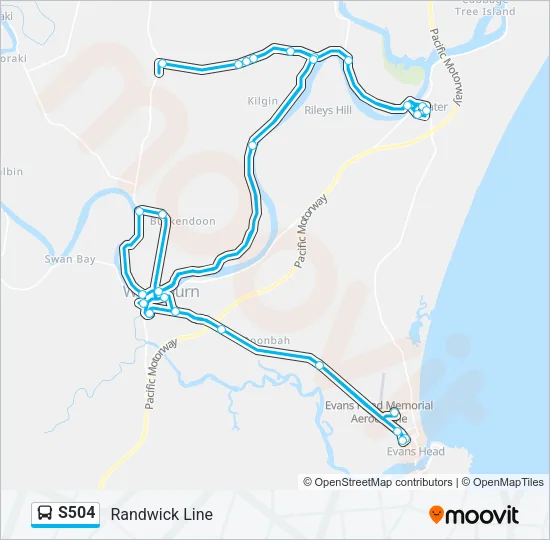 S504 Bus Line Map