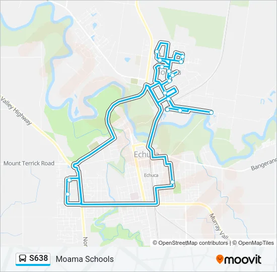 S638 Bus Line Map