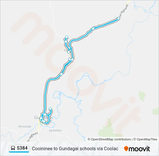S384 Bus Line Map