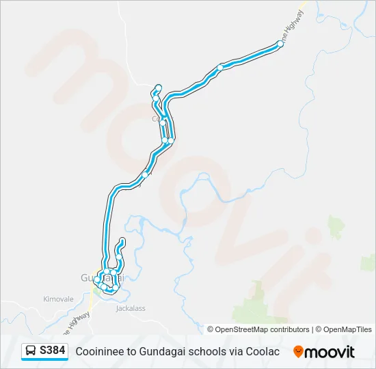 S384 Bus Line Map