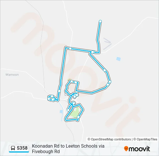 S358 Bus Line Map