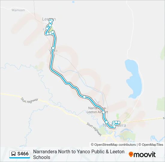S466 Bus Line Map