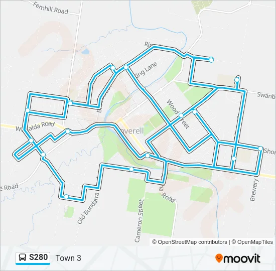 S280 Bus Line Map