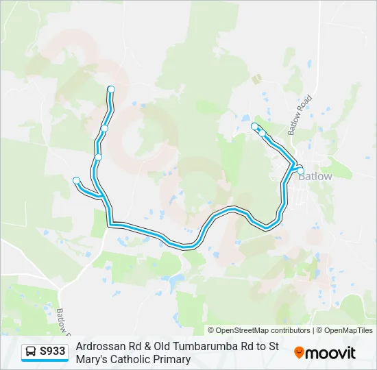 S933 Bus Line Map