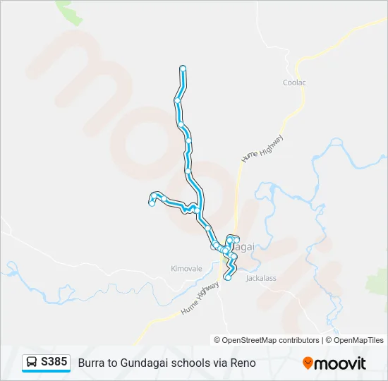 S385 Bus Line Map