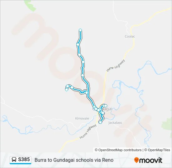 S385 Bus Line Map